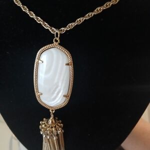 Kendra Scott Gold Necklace with Ivory Pendant